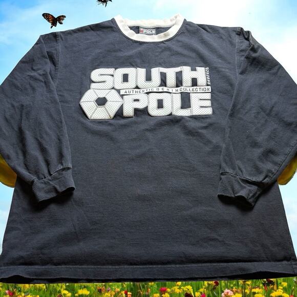 Vintage South Pole Authentic Denim Collection Long Sleeve Y2K Men’s Large Shirt - Picture 1 of 6